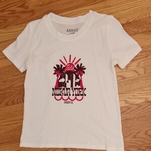ASK NY "Isla" Graphic Tee, Size Small